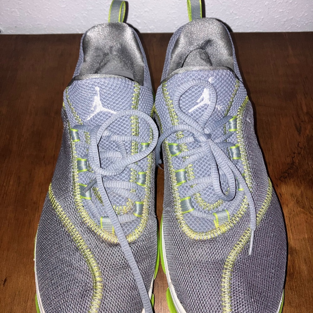 Jordan Gray and Lime Sneakers